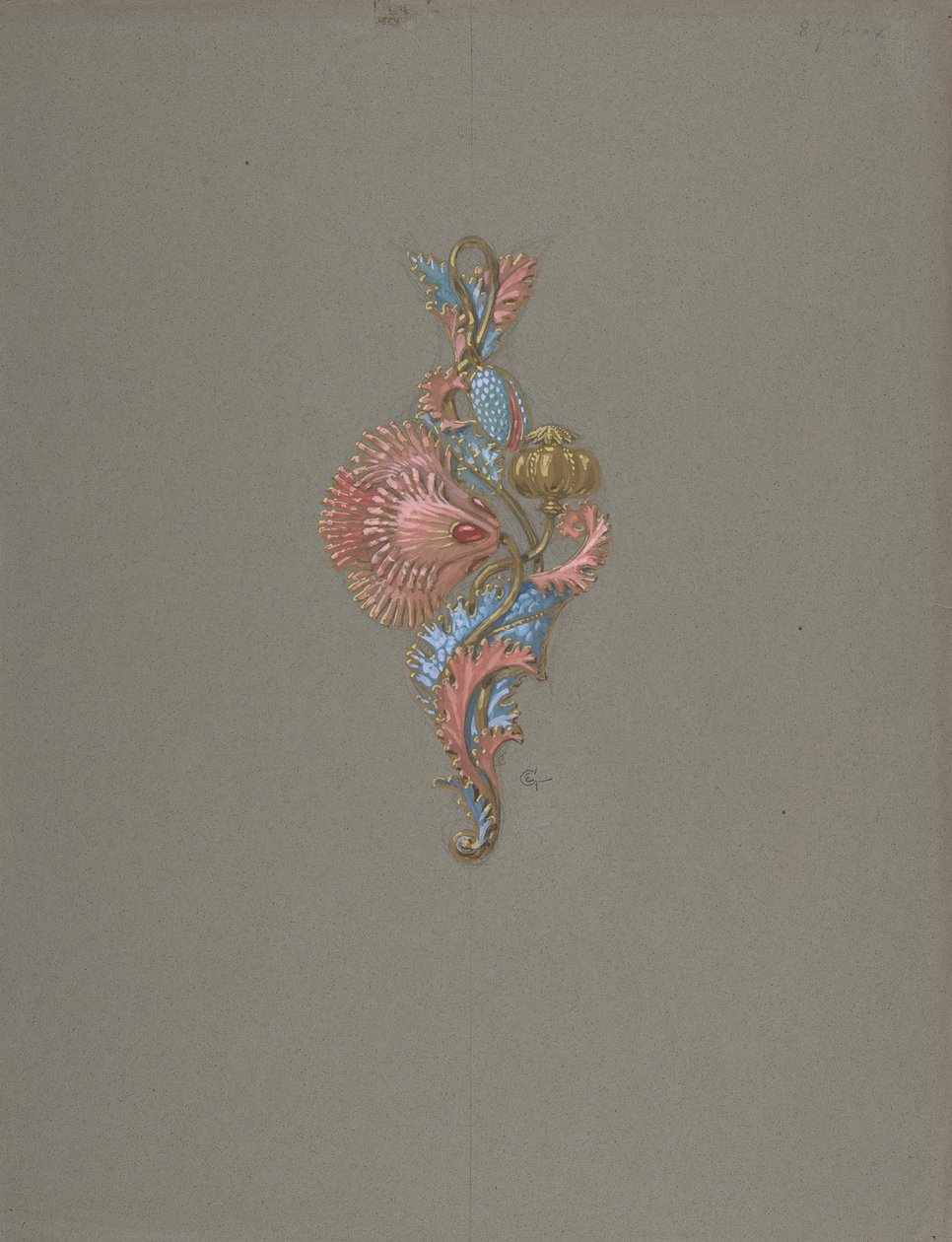Design for a Pendant by Eugene Grasset