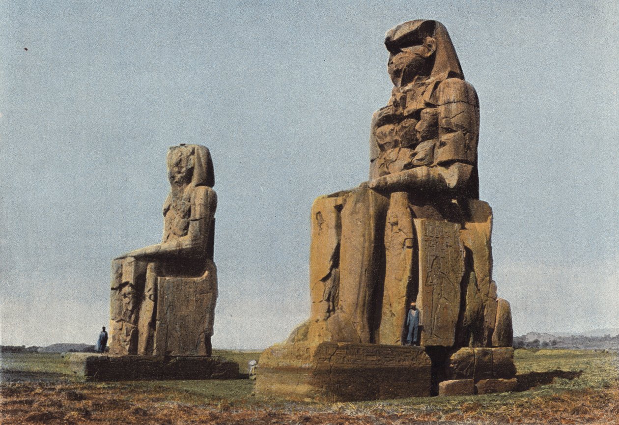 Thebes, Colossi of Memnon by European Photographer