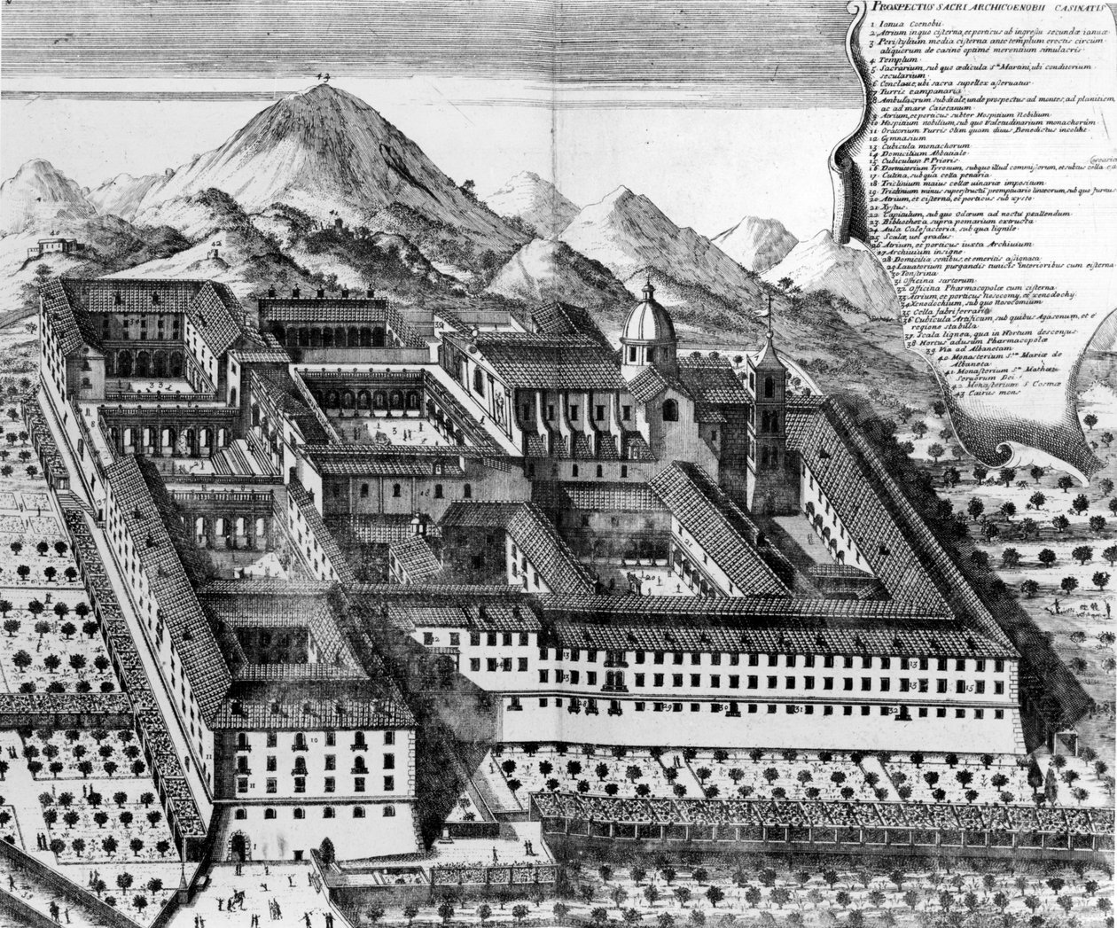 Aerial View of Monte Cassino, Italy by European School