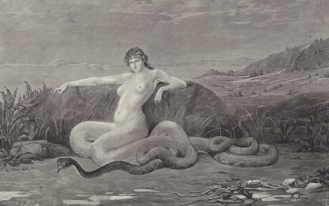 Siren (engraving) by European School