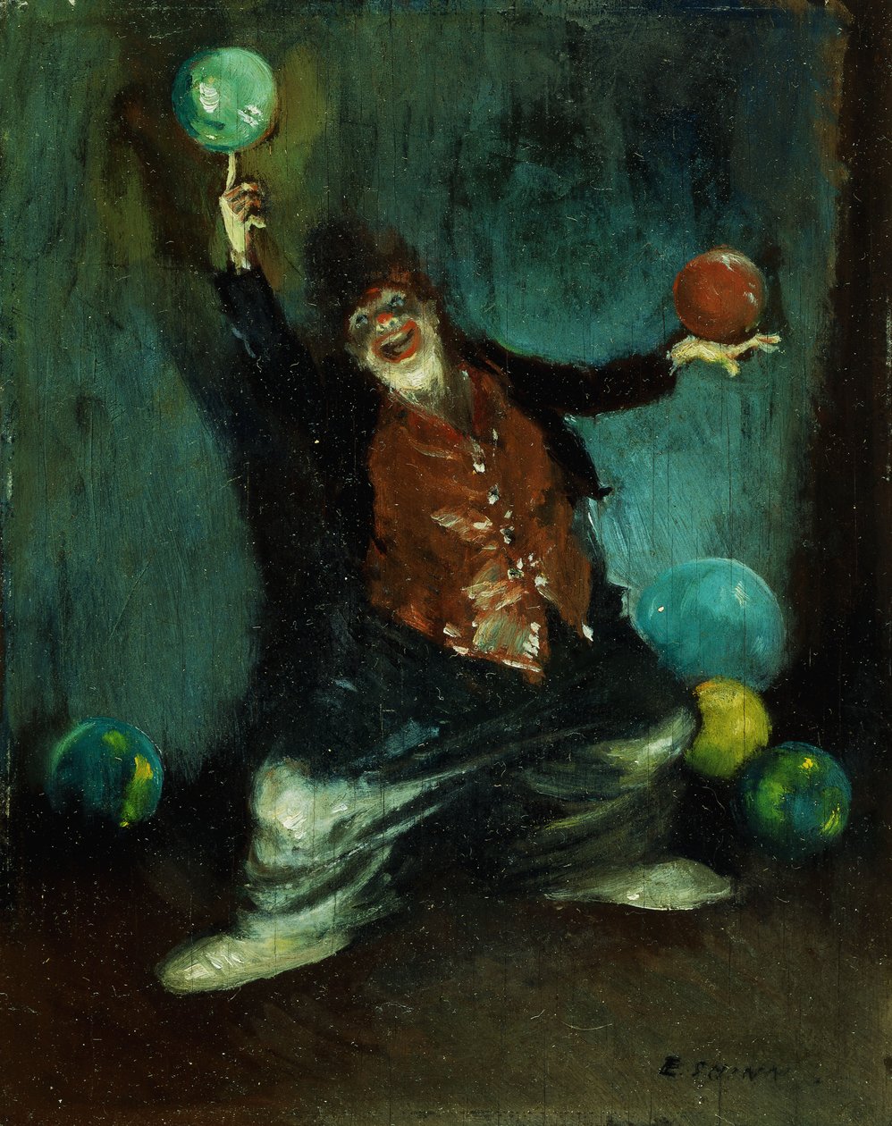 The Juggling Clown by Everett Shinn