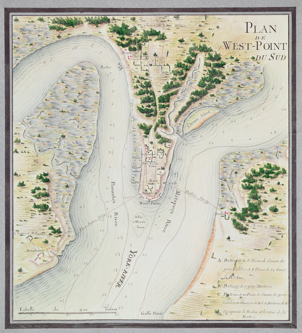 Map of South West-Point, Virginia by F. Dubourg
