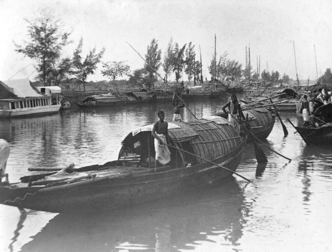 Boats, Alipore, India, 1905-1906 by F. L. Peters