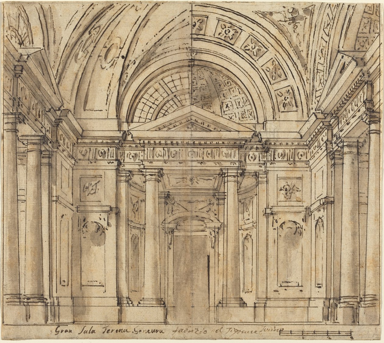 Design for Entrance to a Hall by Fabrizio Galliari