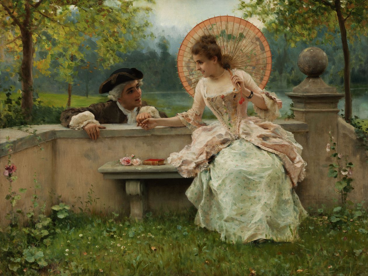 A Romantic Conversation in the Park by Federico Andreotti