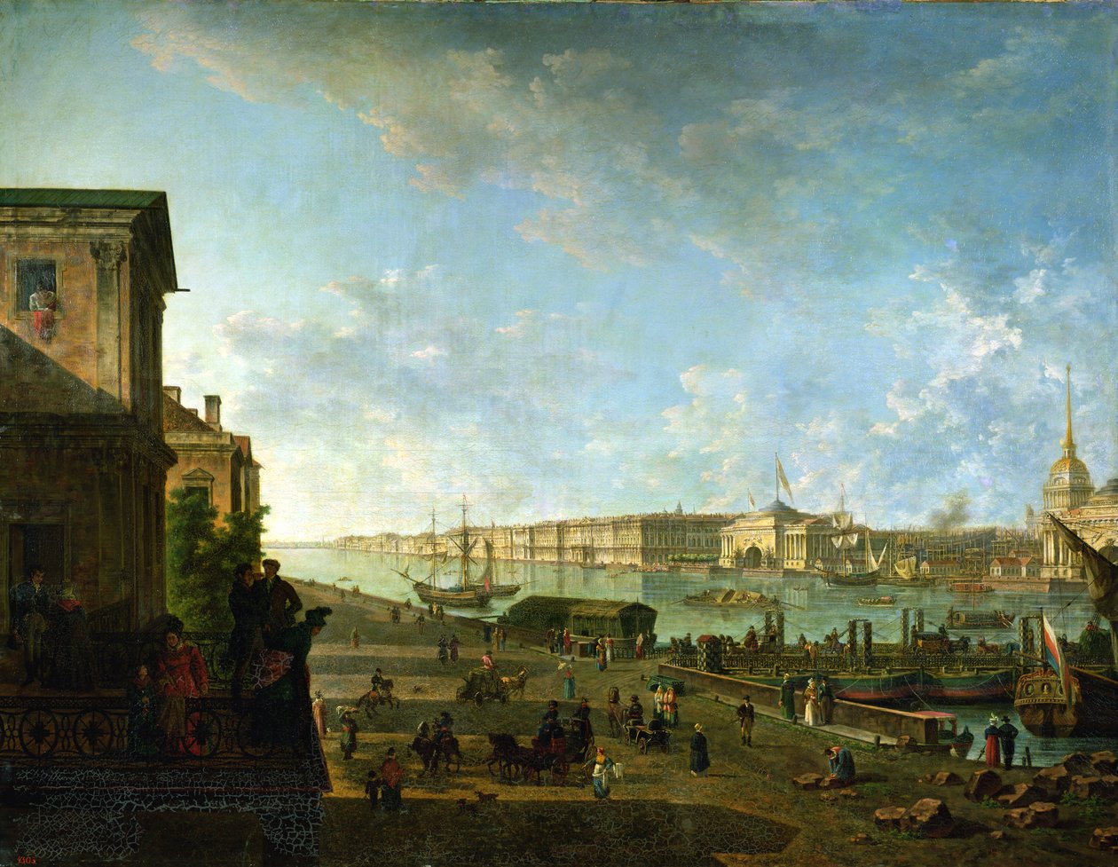 The Admiralty and the Winter Palace Viewed from the Military College by Fedor Yakovlevich Alekseev