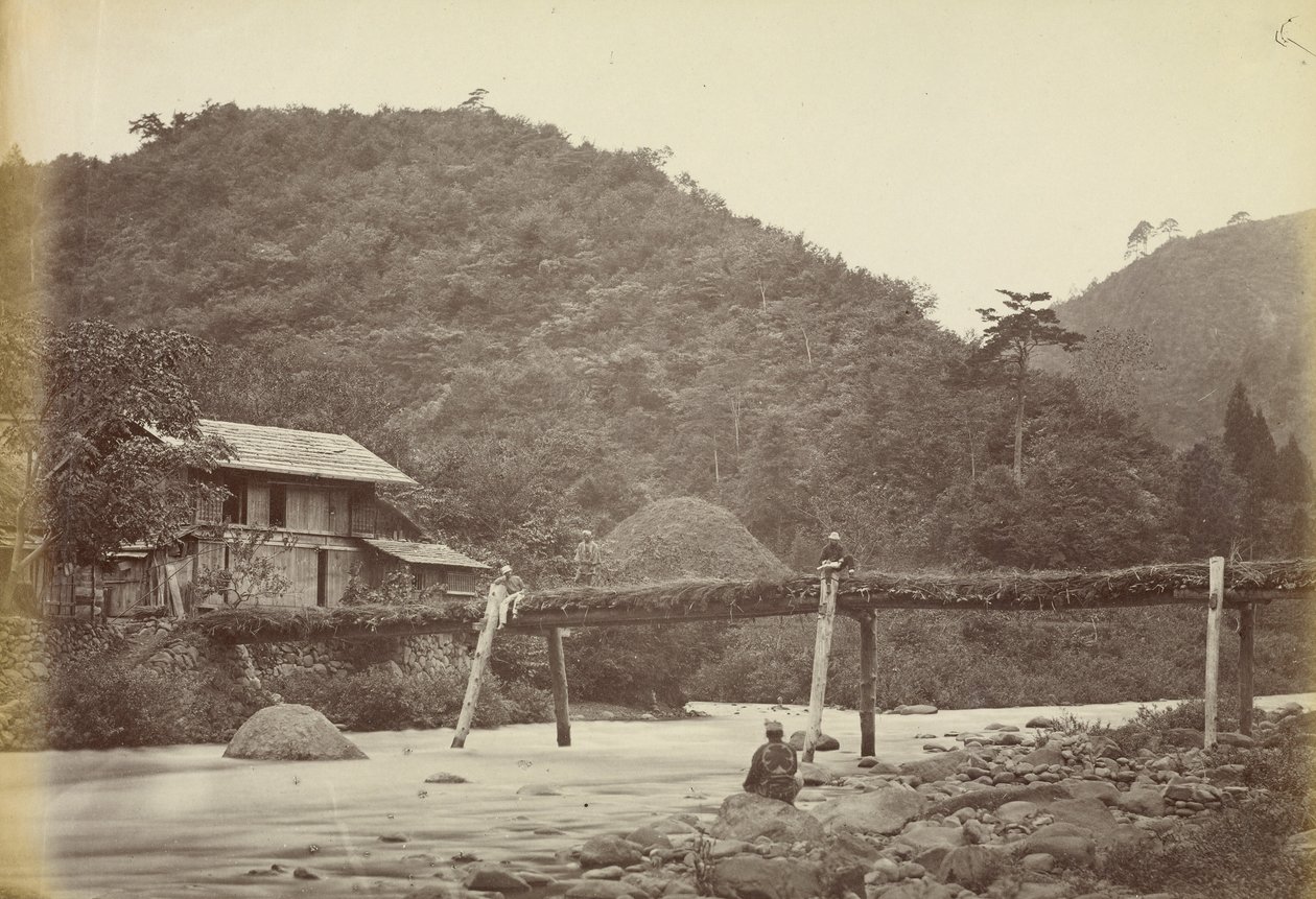 Bridge at Mayonashi by Felice Beato