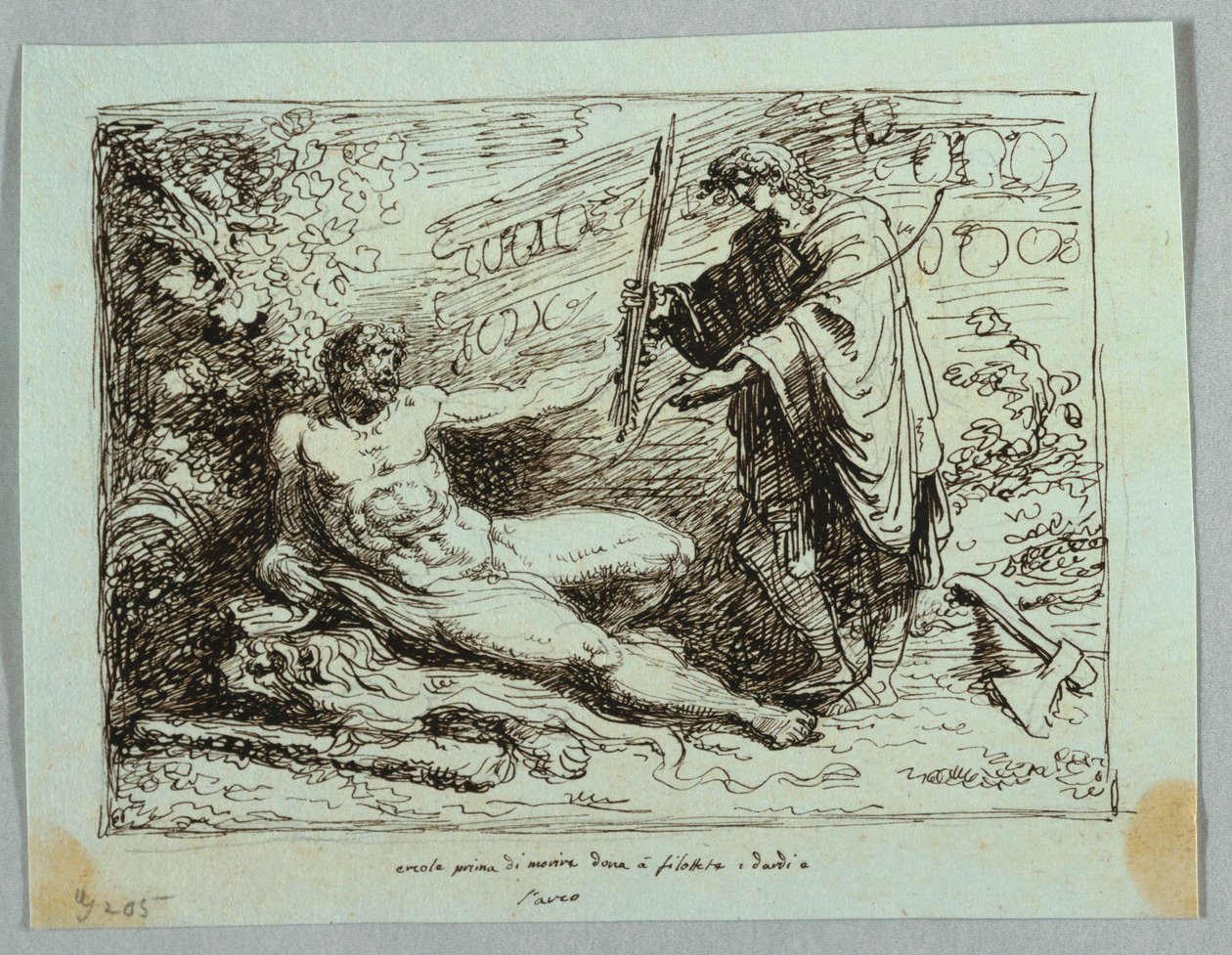 Hercules Adds Bow and Arrow to Philoctetes by Felice Giani