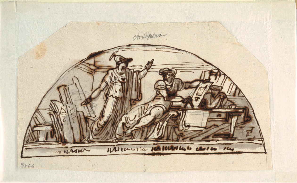 Lunette with Allegory of Architecture by Felice Giani
