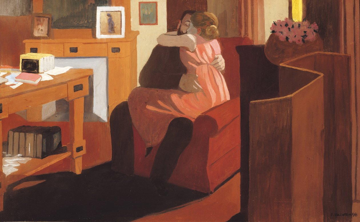 Intimacy, Couple in an Interior with a Partition, 1898 by Felix Edouard Vallotton