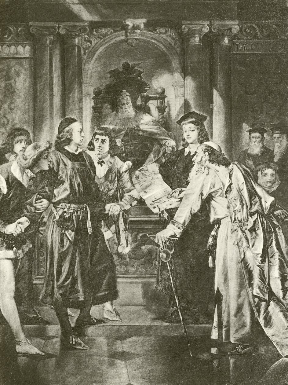 Merchant of Venice. Act IV, Scene I by Felix Octavius Carr Darley