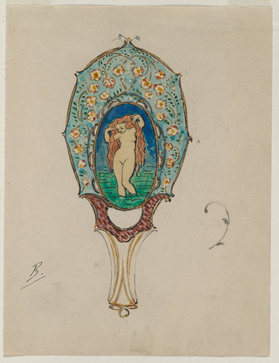 Design for a Hand Mirror by Felix Bracquemond