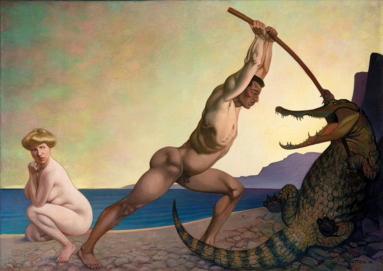 Perseus Killing the Dragon by Felix Edouard Vallotton