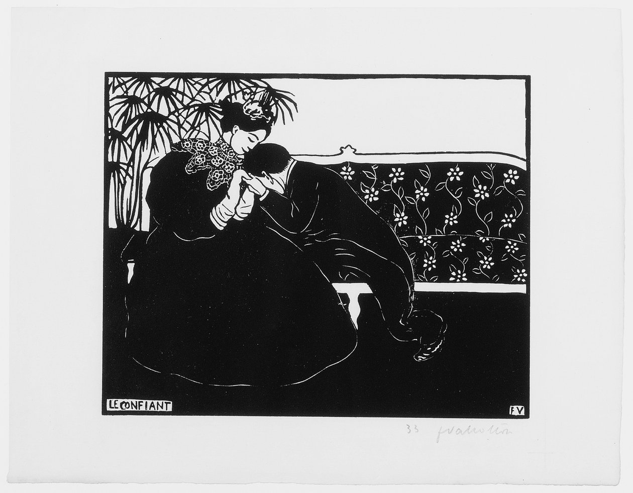 The Confidante by Felix Edouard Vallotton