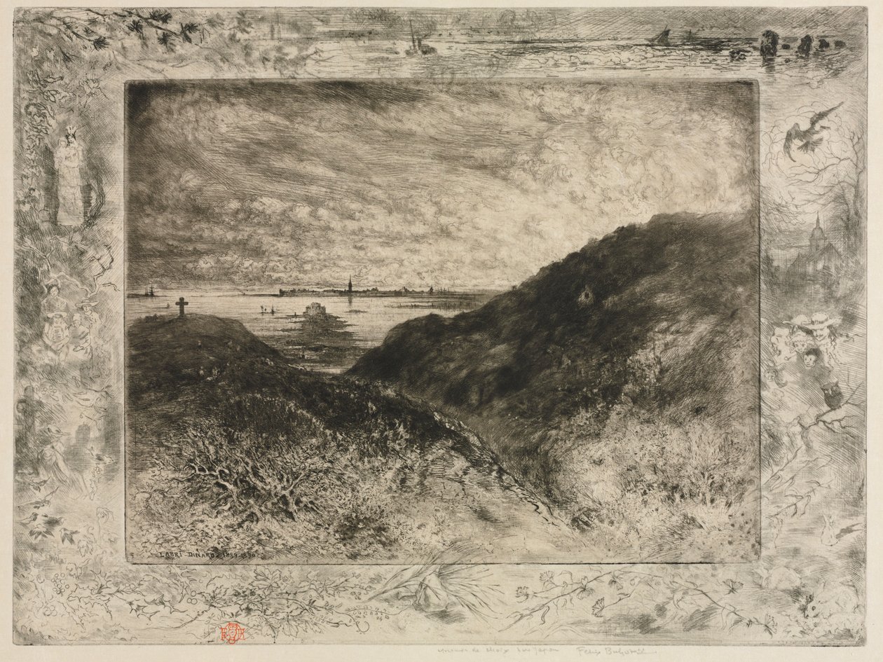 The Cliff: Bay of Saint-Malo, 1886-1890 by Felix Hilaire Buhot