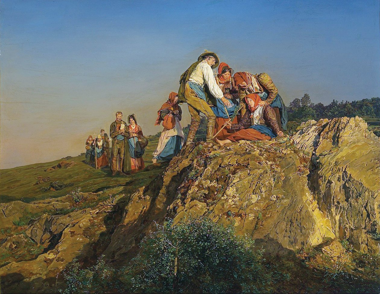 The Interrupted Pilgrimage (The Assistance) by Ferdinand Georg Waldmuller