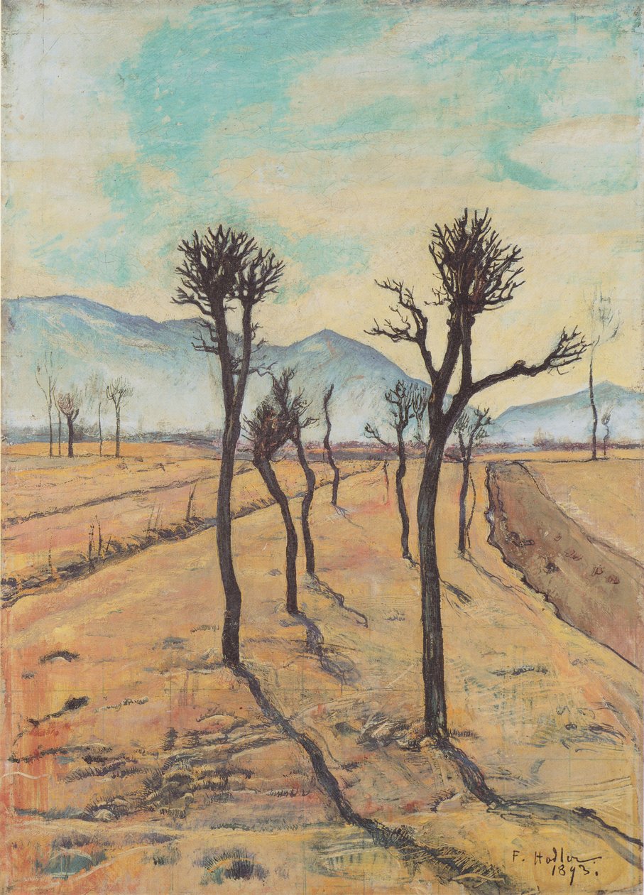 Bare Trees in Ticino by Ferdinand Hodler