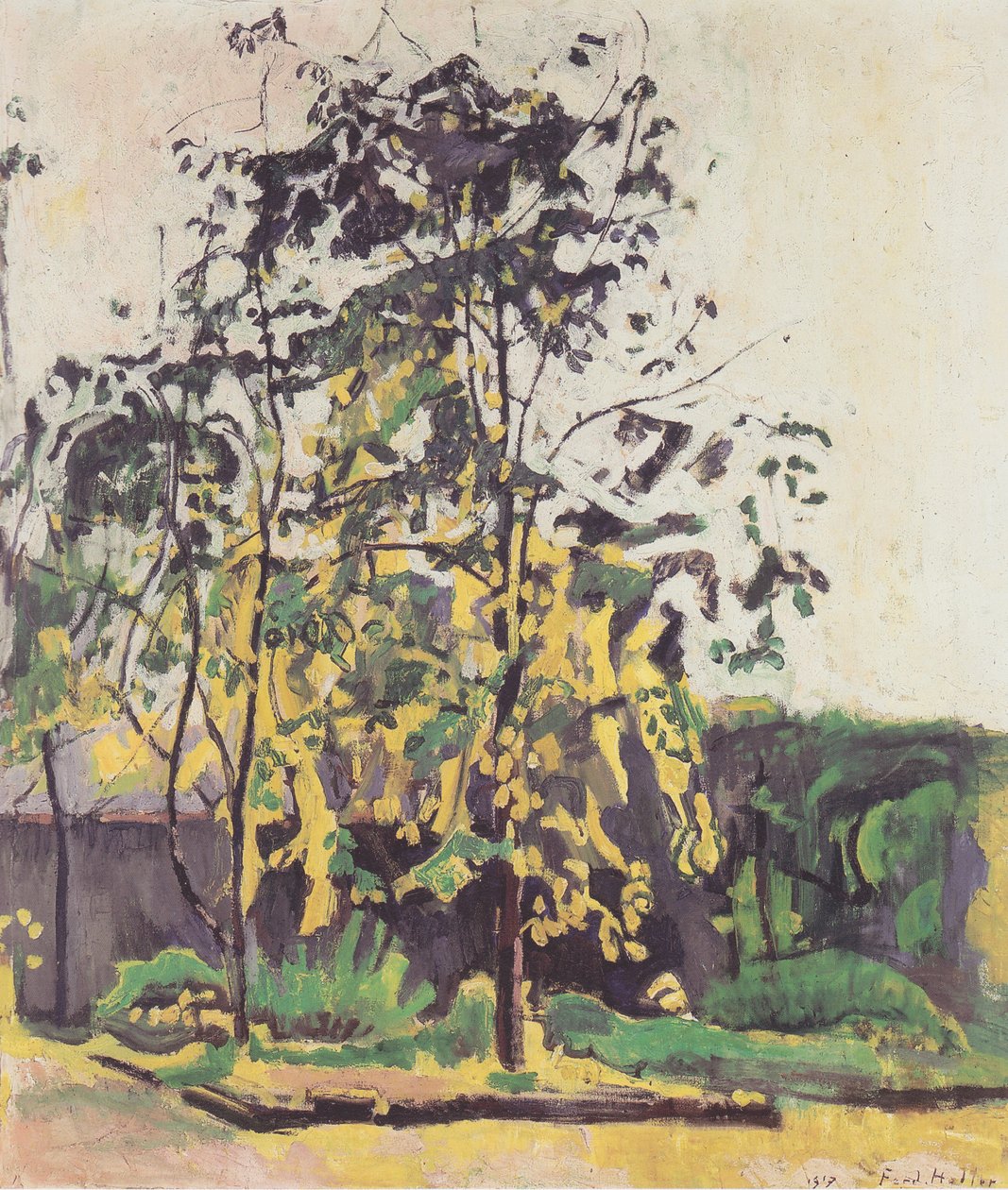 Trees in the Studio Garden by Ferdinand Hodler