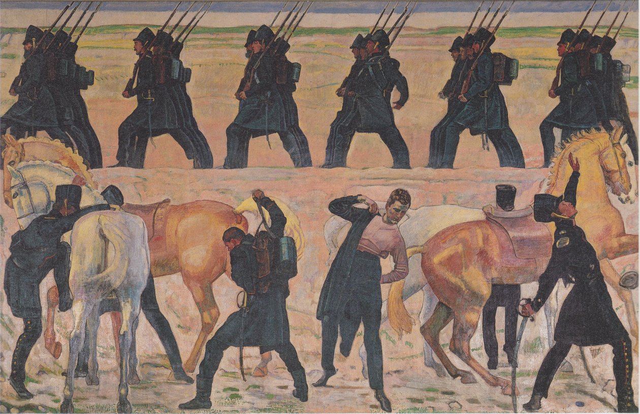 The Departure of German Students to the War of Liberation in 1813 by Ferdinand Hodler