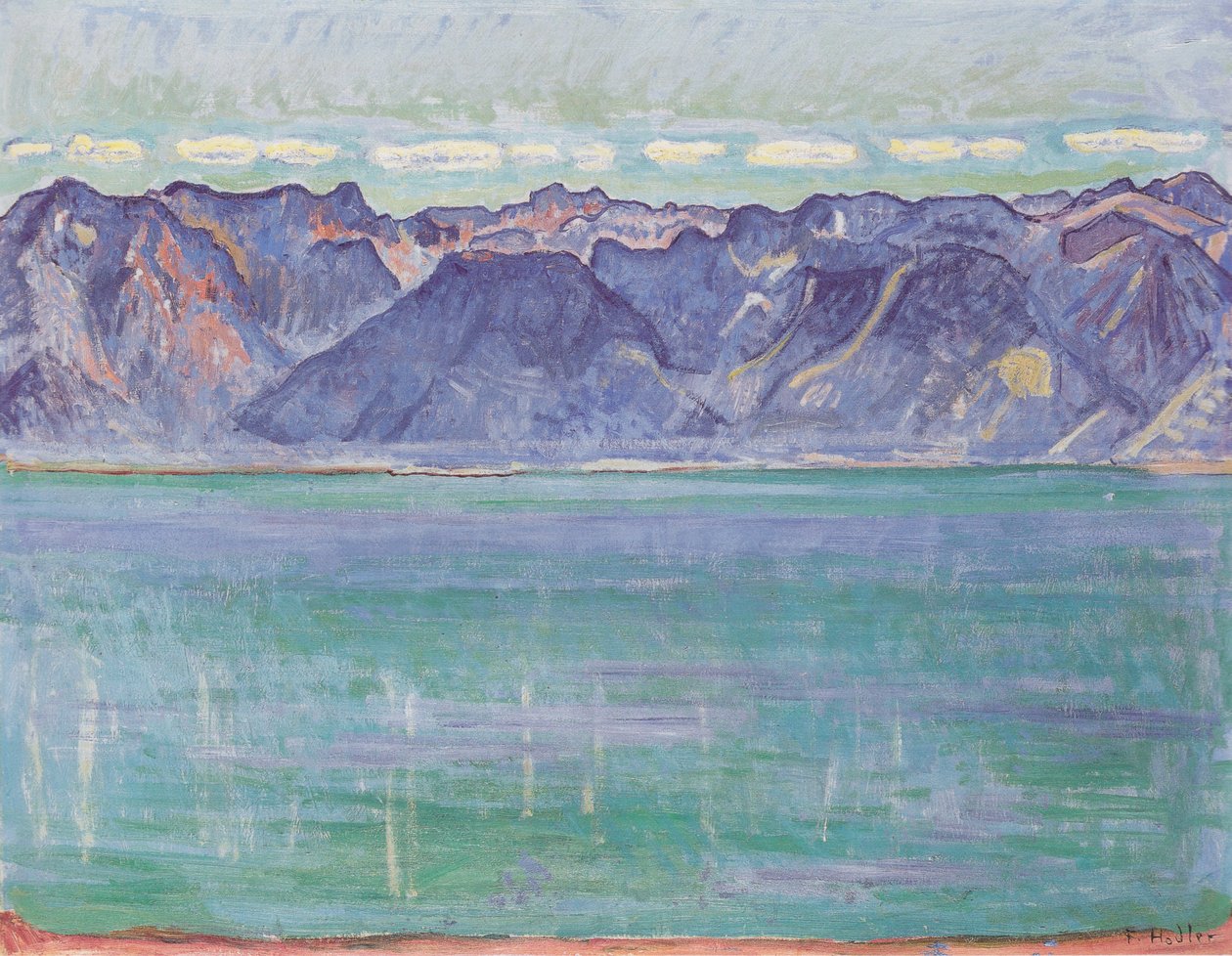 Lake Geneva with View of the Savoy Mountains by Ferdinand Hodler