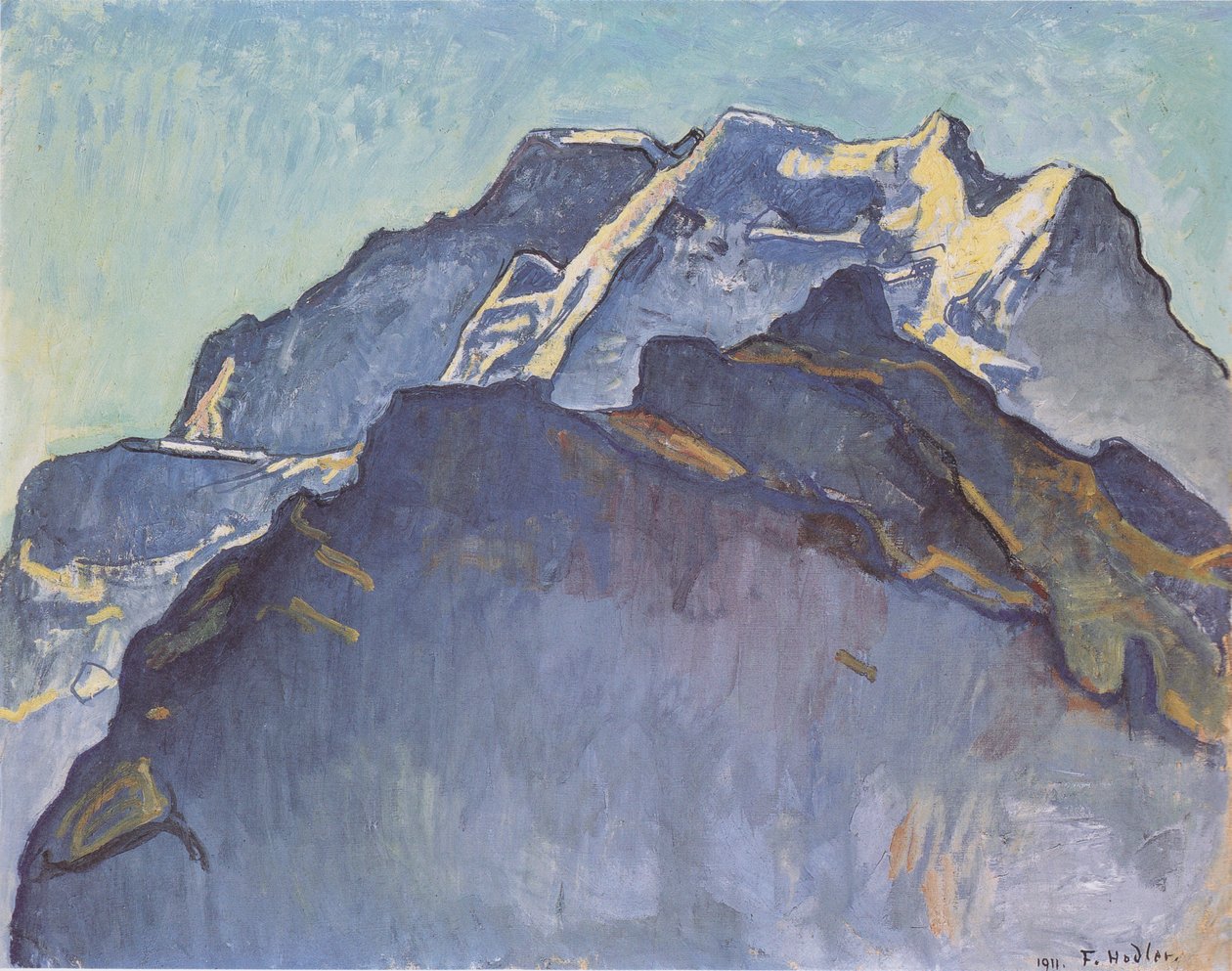 Jungfrau Massif and Schwarzmönch by Ferdinand Hodler
