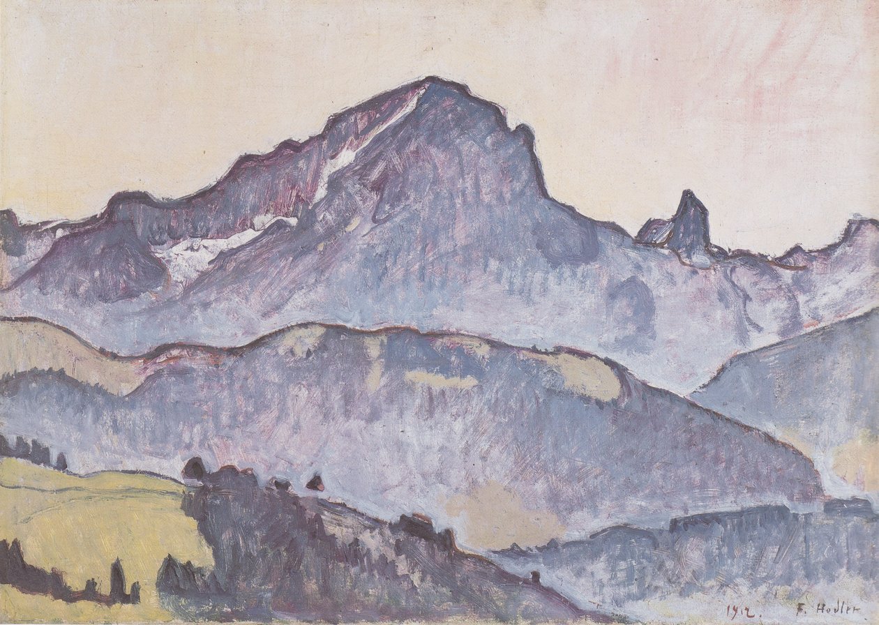 The Grand Muveran from Villars by Ferdinand Hodler