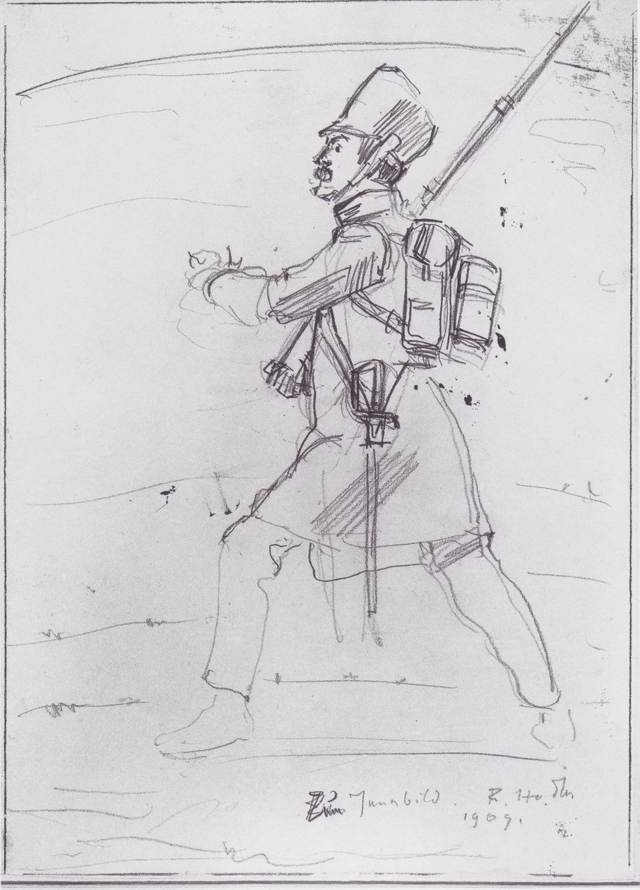 Marching Fusilier to the Left by Ferdinand Hodler