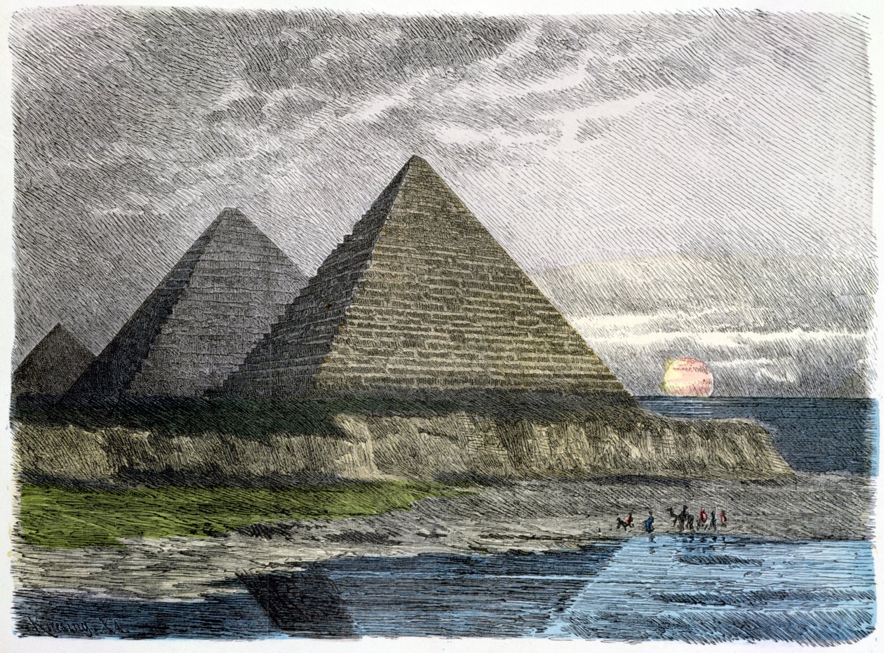 The Pyramids of Giza, from a Series of the 