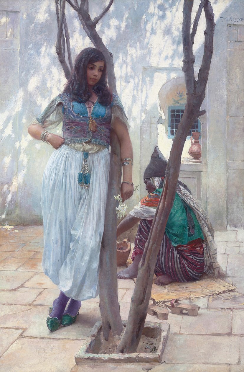 In a Courtyard, Tunis by Ferdinand Max Bredt