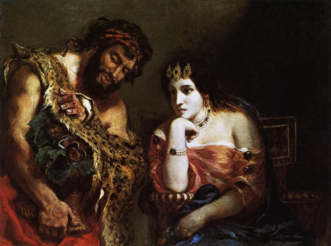 Cleopatra and the Peasant by Ferdinand Victor Eugene Delacroix