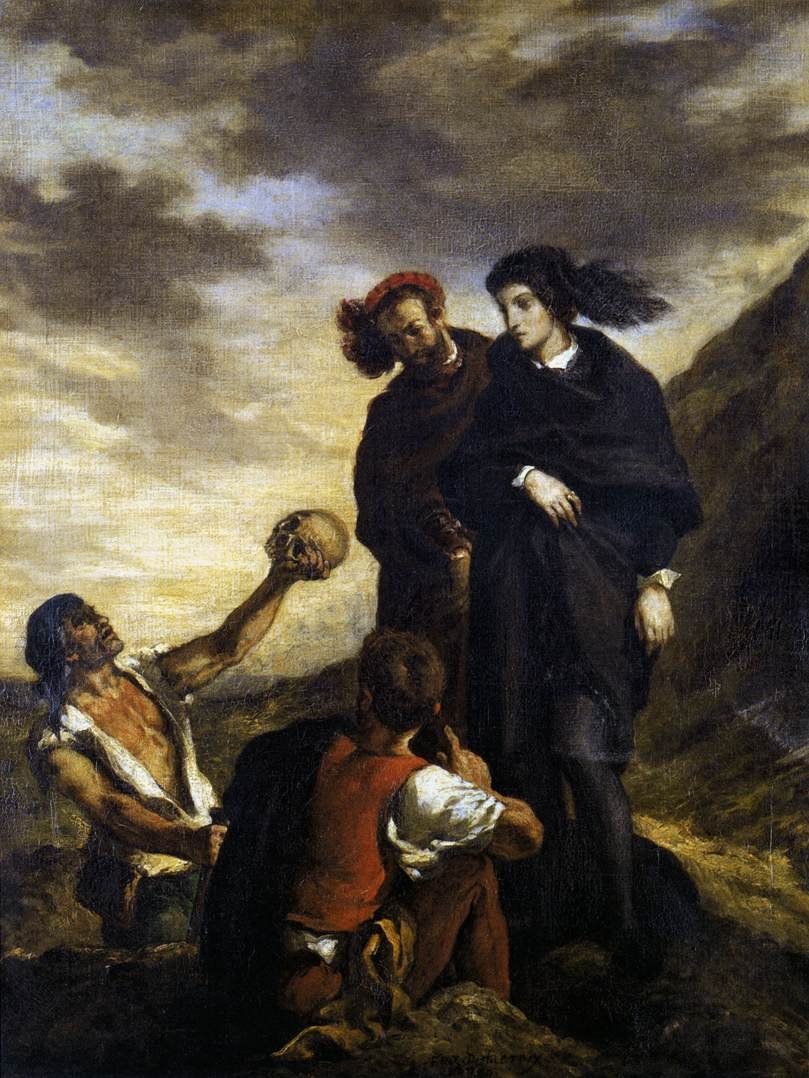 Hamlet and Horatio in the Graveyard by Ferdinand Victor Eugene Delacroix