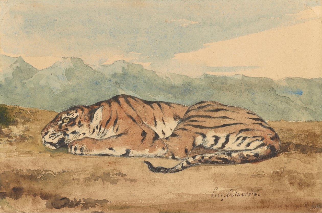 Royal Tiger by Ferdinand Victor Eugene Delacroix