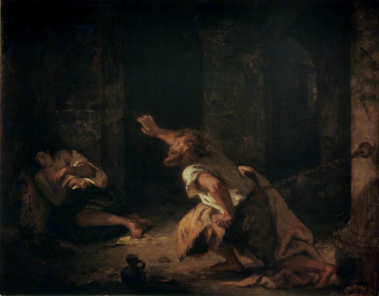 The Prisoner of Chillon by Ferdinand Victor Eugene Delacroix