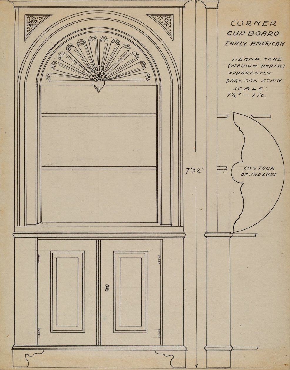 Corner Cupboard by Ferdinand Cartier