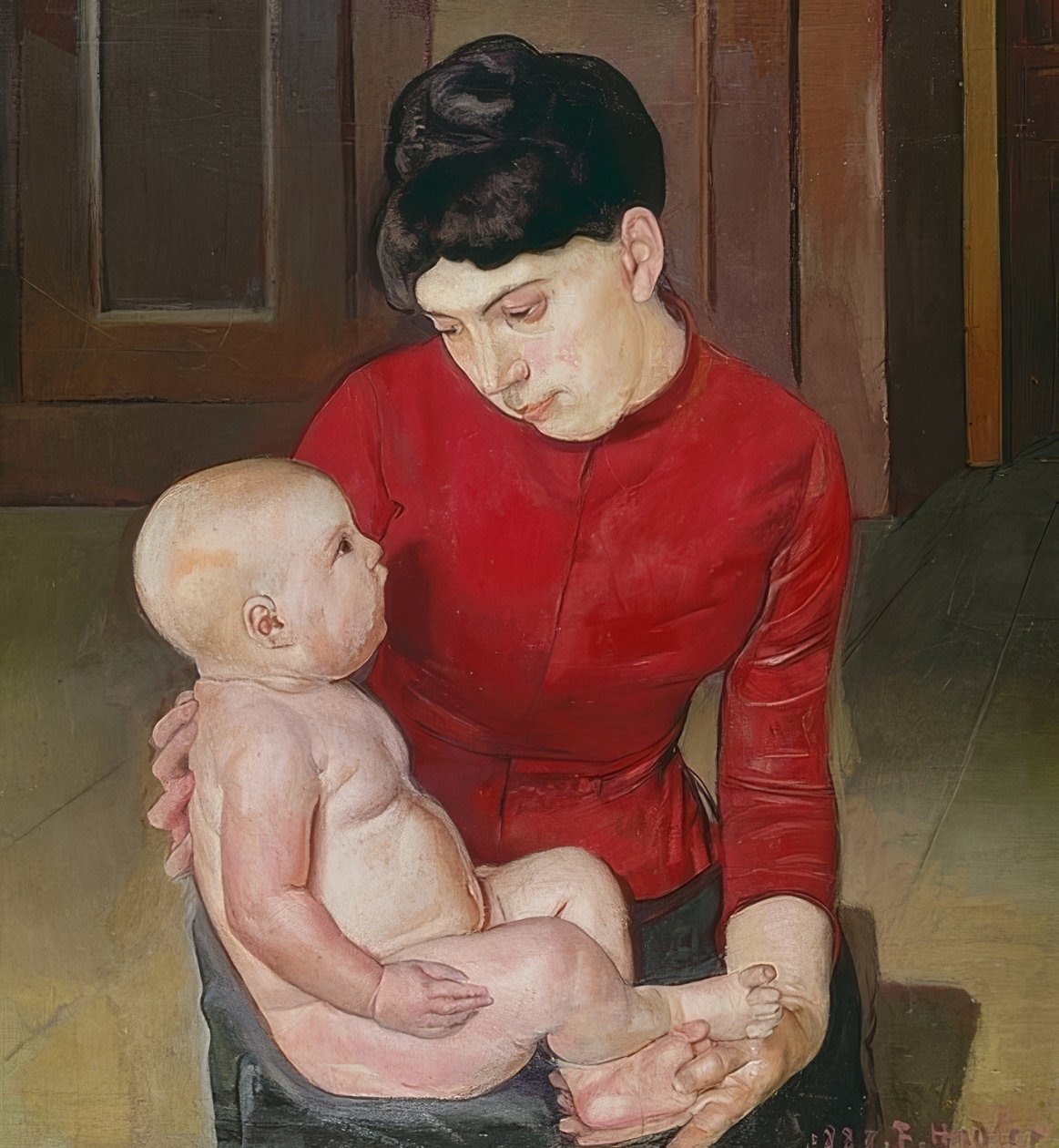 Mother and Child. 1887 by Ferdinand Hodler