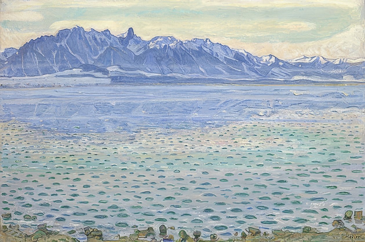 Lake Thun with Stockhorn Chain by Ferdinand Hodler