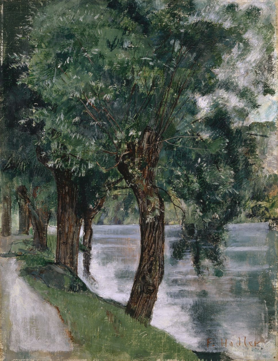 Willow Trees at the Rhone by Ferdinand Hodler