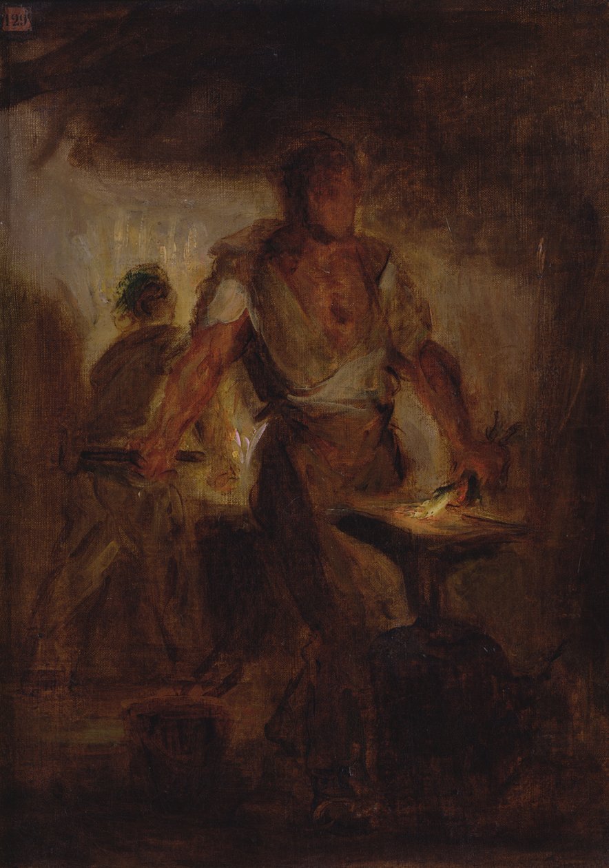 A Blacksmith by Ferdinand Victor Eugene Delacroix