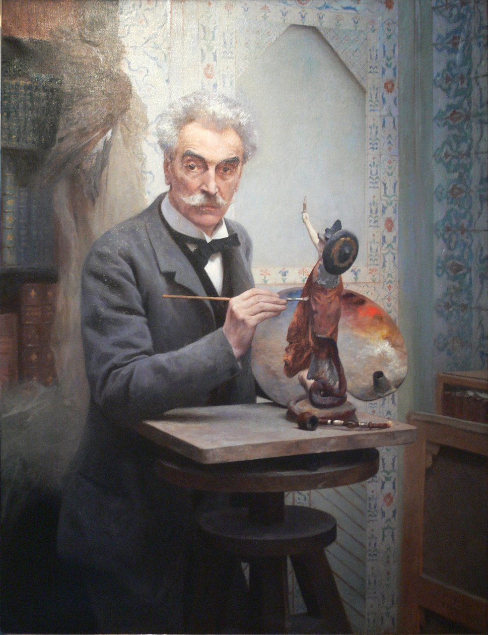 Sculptor working. Gerome in his workshop by Fernand Cormon