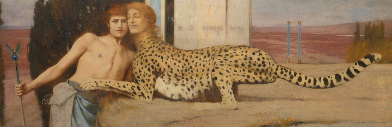 Caresses, 1896 by Fernand Khnopff