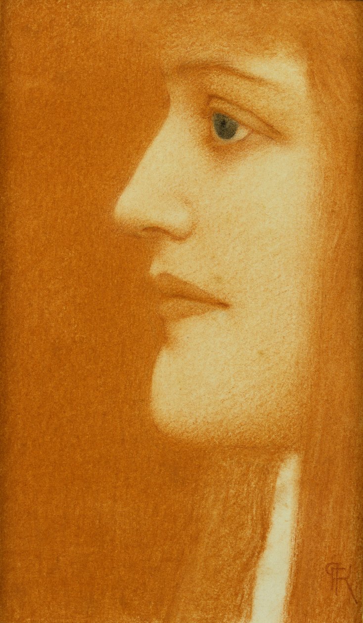 Study of a Woman in Profile by Fernand Khnopff