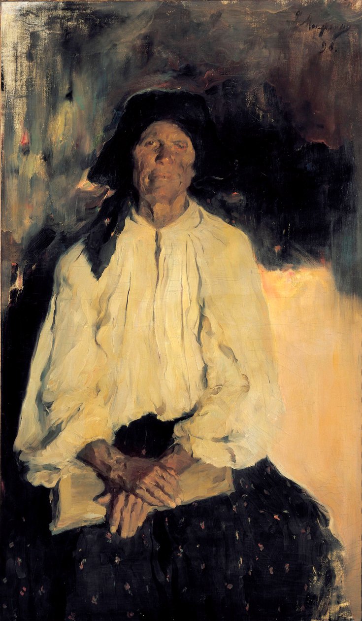 Portrait of an Old Lady by Filipp Andreevich Maliavin