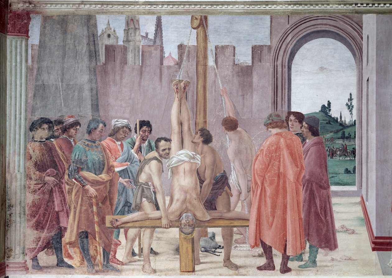 The Crucifixion of St. Peter (post restoration) by Filippino Lippi