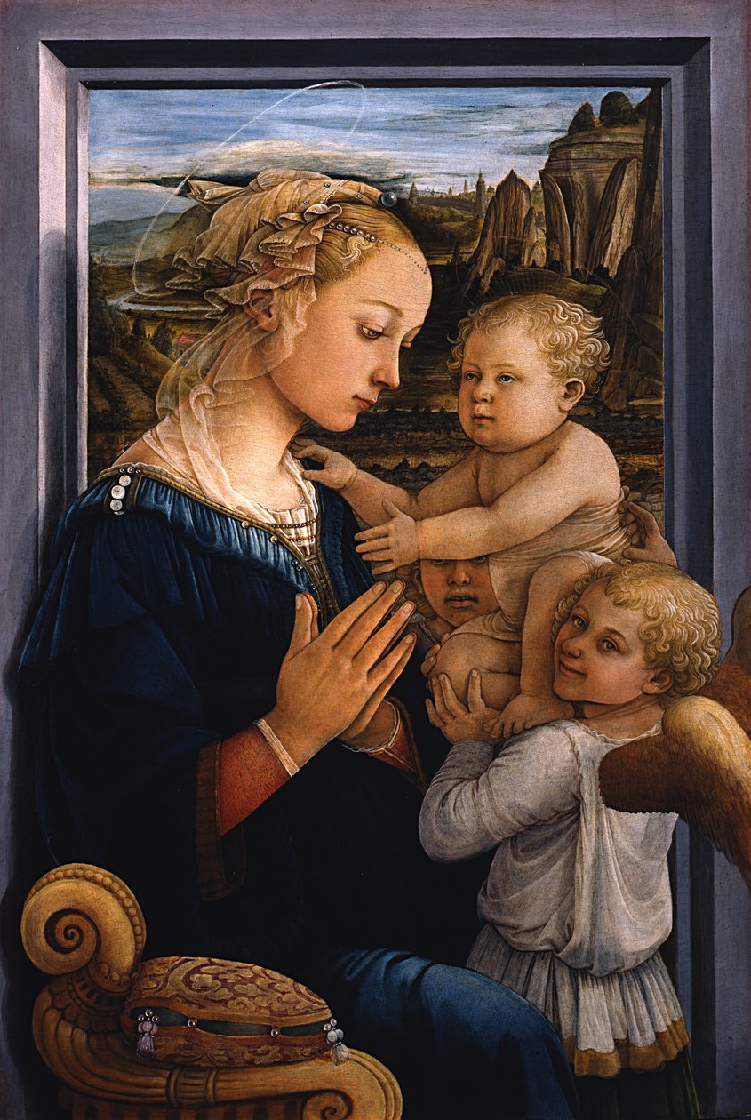 Madonna with Child and Two Angels by Fra Filippo Lippi