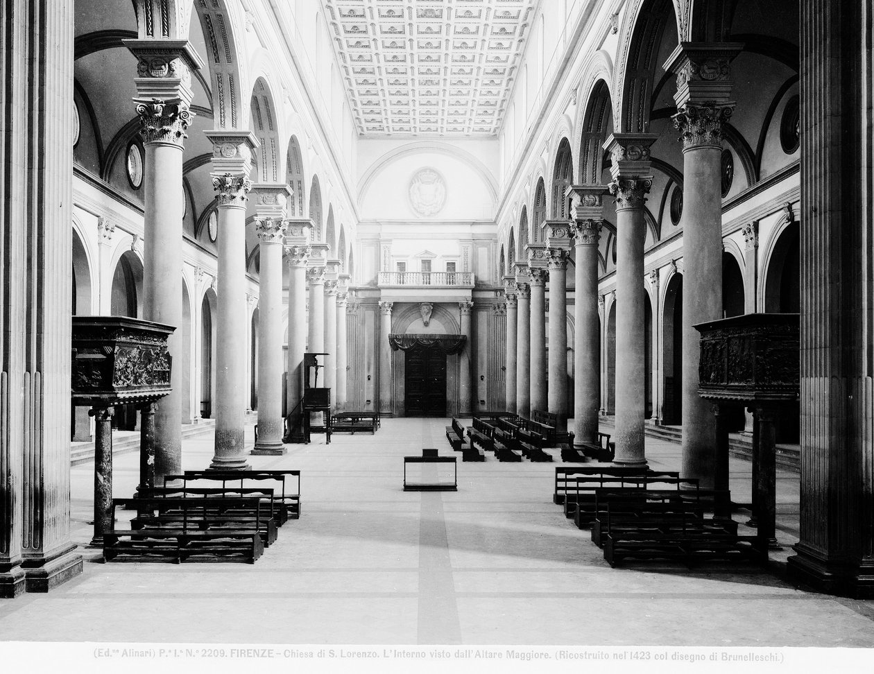 View of the Nave by Filippo Brunelleschi