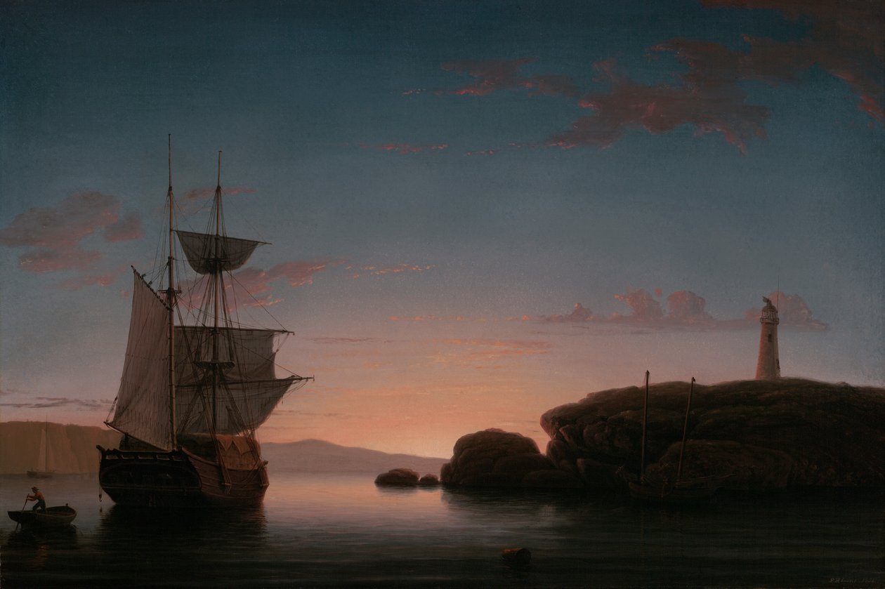 Lighthouse at Camden, Maine by Fitz Henry Lane