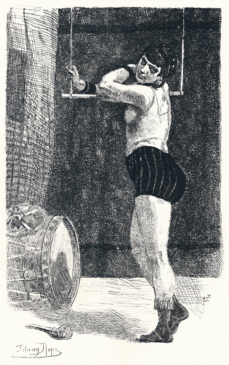 The Woman with the Trapeze, c. 1875, 1896 by Félicien Rops