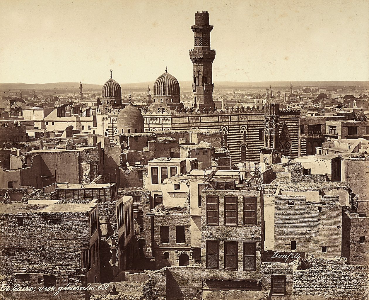 Panoramic View of Cairo, Egypt by Félix Bonfils