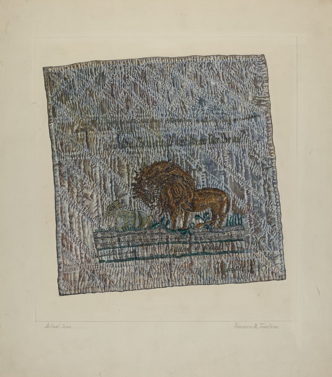 Quilt Block: "Audax et Fides" by Florence Truelson