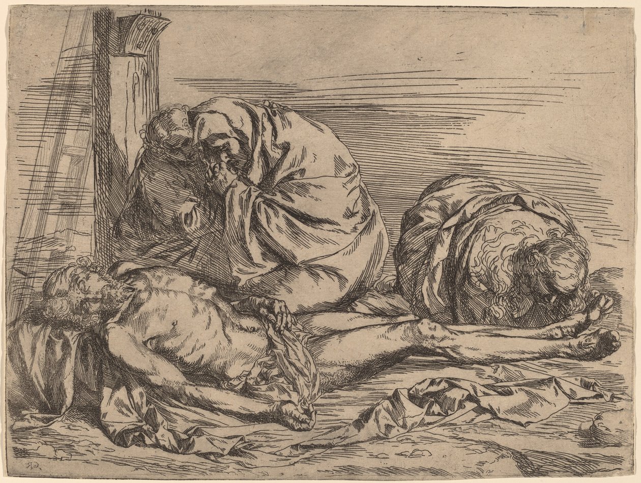 The Lamentation by Follower of Jusepe de Ribera